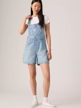 Levi’s Vintage Shortalls In the Field Blue Light Wash Size XL EUC
